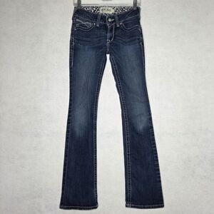 Ariat REAL Low Rise Bootcut Whipstitch Jeans Western Rodeo Y2K Women 26L 26×33.5